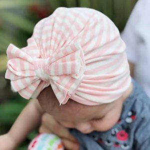 Baby girl turban Butterfly knot new hat accessory bnwt